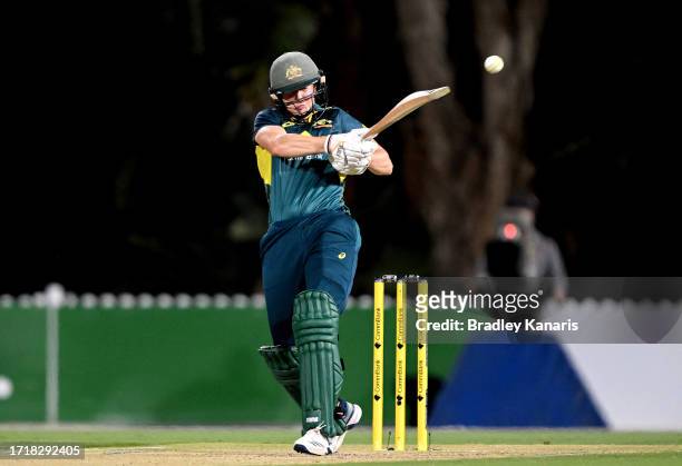 Ellyse Perry of Australia pasduring game three of the T20 international series between Australia and the West Indies at Allan Border Field on October...