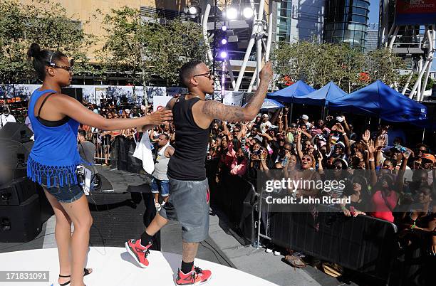 Recording artist Bow Wow attends 106 & Park Live presented by Target during the 2013 BET Exeperience at L.A. LIVE on June 28, 2013 in Los Angeles,...