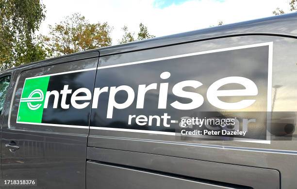 Morden, LONDON ENGLAND Enterprise Rent a Car / Van with logo parked