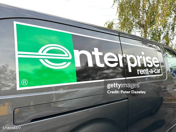 Morden, LONDON ENGLAND Enterprise Rent a Car / Van with logo parked