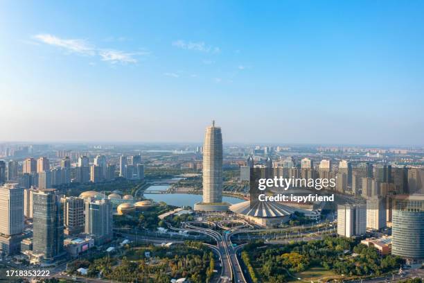 aerial photo of panoramic skyline zhengzhou china - changsha stock pictures, royalty-free photos & images