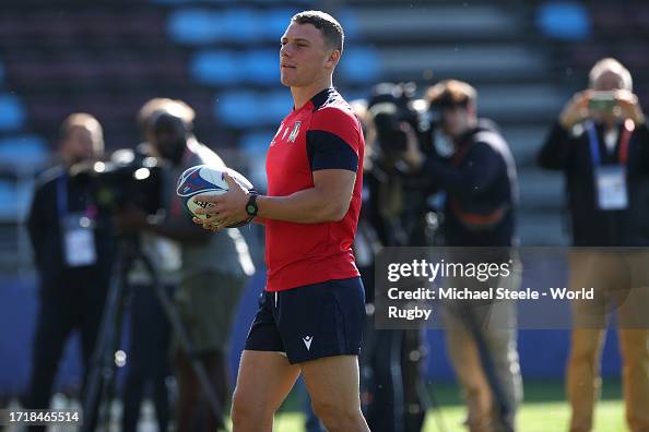 Mpc Rugby Paolo Garbisi of Italy during a training session ahead of their Rugby ...