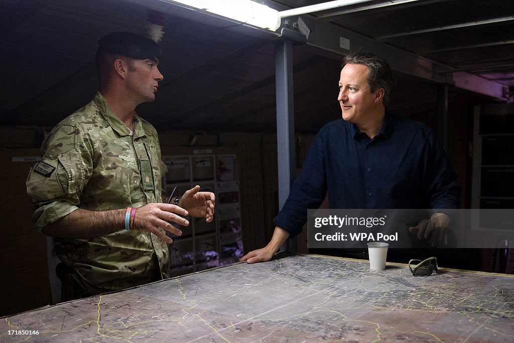 British Prime Minister David Cameron Visits Troops In Afghanistan 