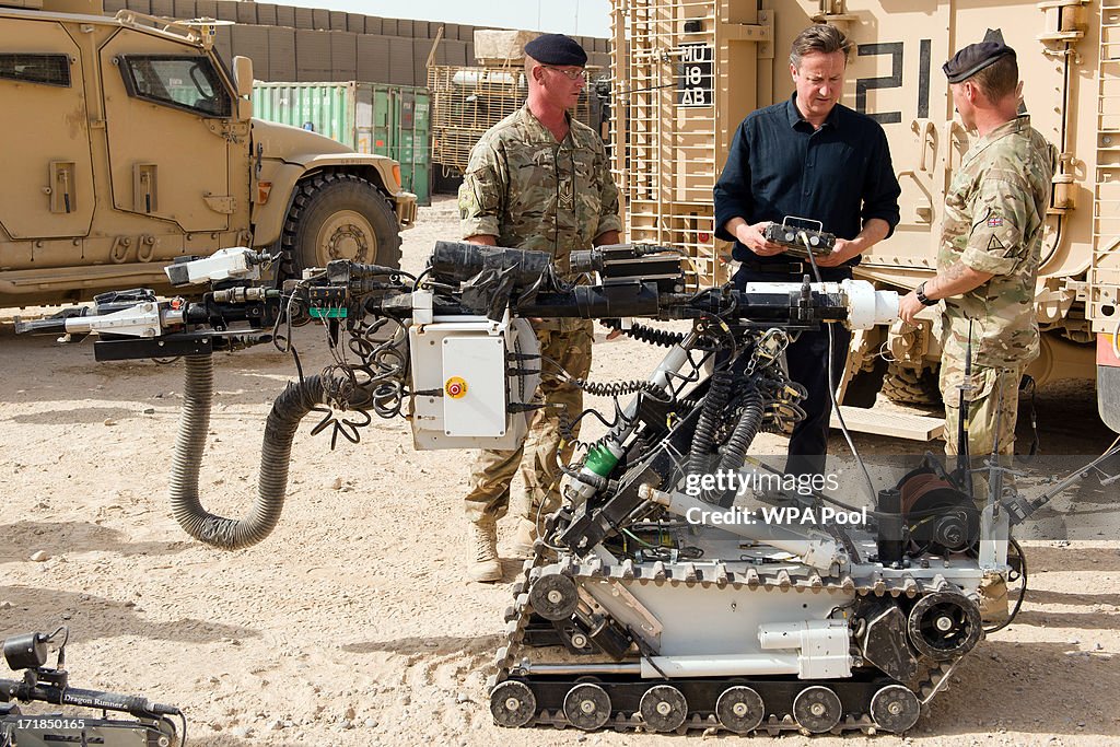 British Prime Minister David Cameron Visits Troops In Afghanistan 