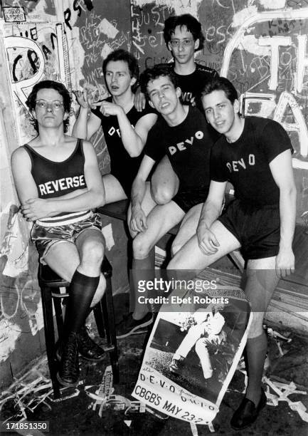 Devo photographed at MaxÂ’s Kansas City in New York on May 25,1977.