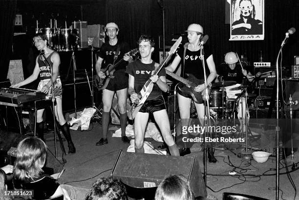 Devo photographed at MaxÂ’s Kansas City in New York on May 25, 1977.