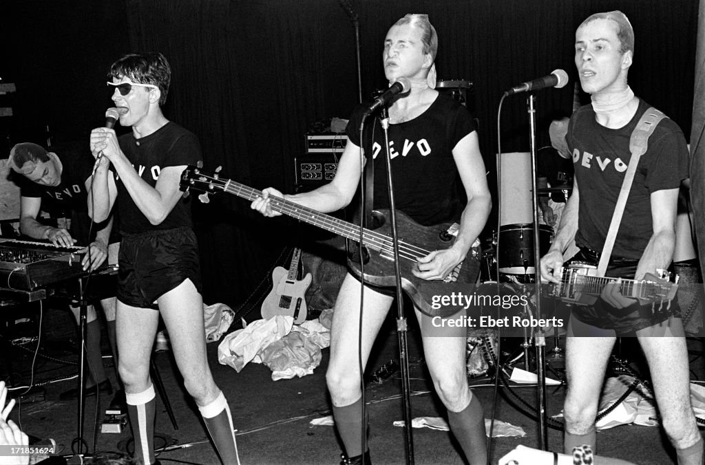 Devo Instruments Devo performing at Max's Kansas City in New York on July 8,1977. News ...