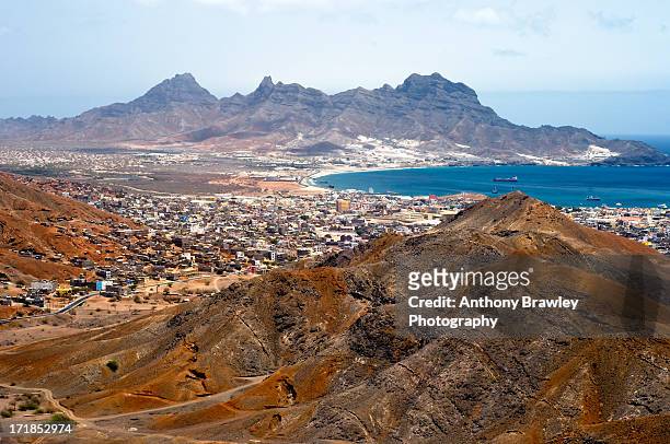 mindelo (sao vicente) cityscape - cape verde stock pictures, royalty-free photos & images