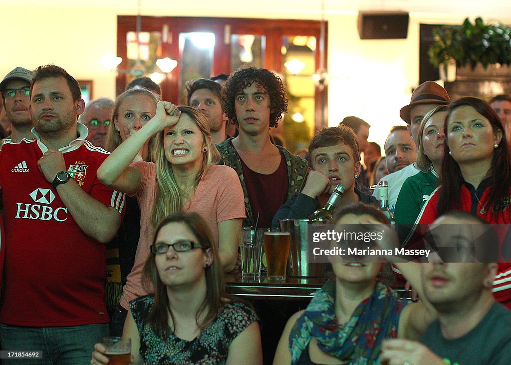Sydney Fans Watch Australia v British & Irish Lions: Game 2