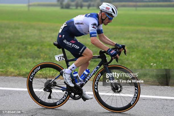 Dries Devenyns of Belgium and Team Soudal Quick-Step competes during the 107th Gran Piemonte 2023 a 152km one day race from Borgofranco d'Ivrea to...