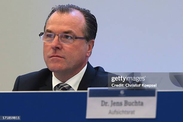 Chairman Clemens Toennies attends the FC Schalke 04 annual meeting at Veltins Arena on June 29, 2013 in Gelsenkirchen, Germany.