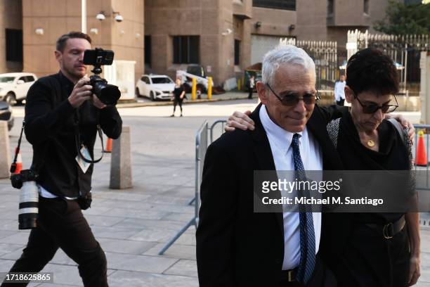 Joseph Bankman and Barbara Fried, the parents of former FTX CEO Sam Bankman-Fried, arrive for the trial of their son at Manhattan Federal Court on...