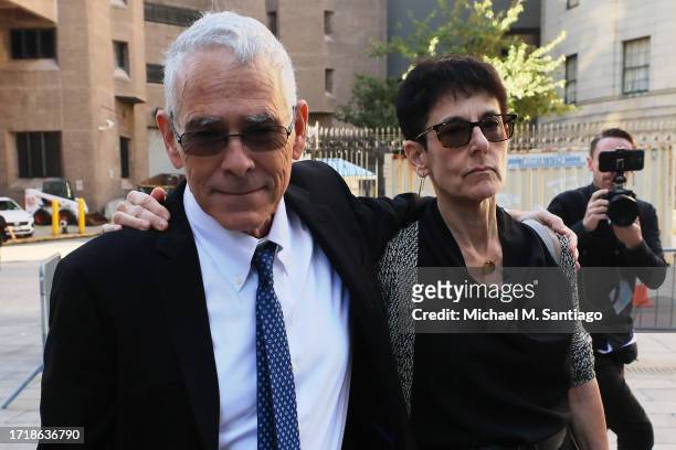 Joseph Bankman and Barbara Fried, the parents of former FTX CEO Sam Bankman-Fried, arrive for the trial of their son at Manhattan Federal Court on...