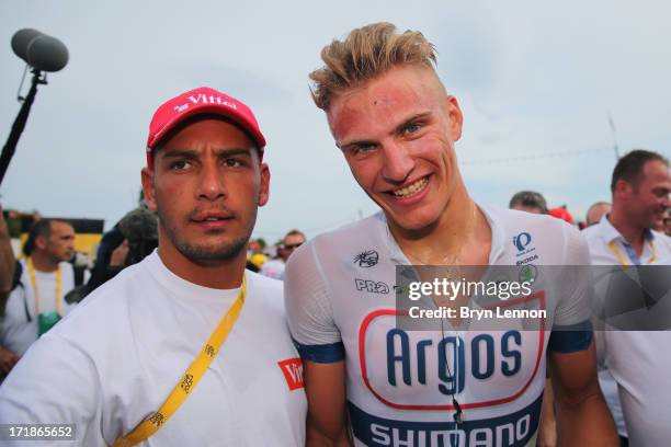 Marcel Kittel of Germany and Argos-Shimano is seen after winning stage one of the 2013 Tour de France, a 213KM road stage from Porto-Vecchio to...