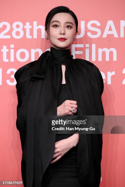 Actress Fan Bingbing of China is seen at the press conference of Gala Presentation 'Green Night' at the 28th Busan International Film Festival at KNN...