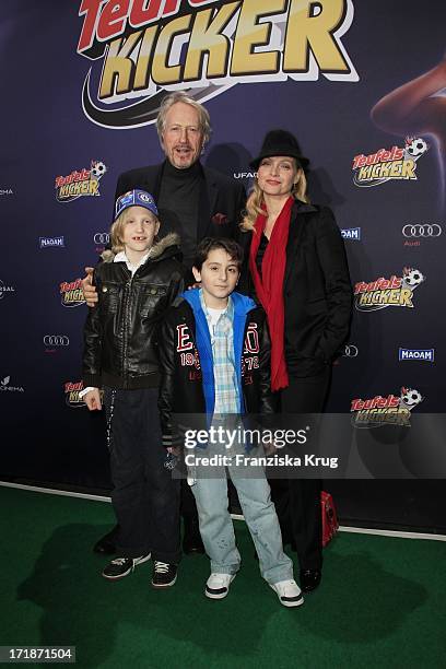 Sammy Scheuritzel And Kaan Aydogdu, Reiner Schöne And Catherine Flemming at the Premiere Of The film "Devils Kickers" In Uci Colosseum in Berlin