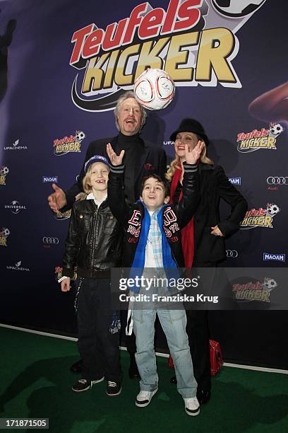 Sammy Scheuritzel And Kaan Aydogdu, Reiner Schöne And Catherine Flemming at the Premiere Of The film "Devils Kickers" In Uci Colosseum in Berlin