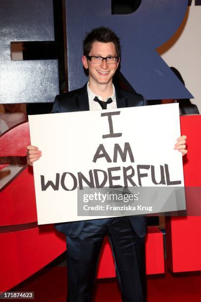 Musician Gary Go In The Premiere Of Germany movie "Men in the City" in Cinemax on Potsdamer Platz in Berlin