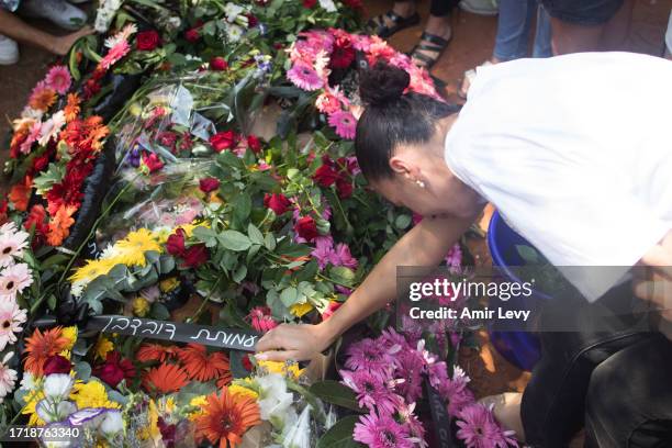 Family and friends of May Naim who was murdered by Palestinians militants at the "Supernova" festival, near the Israeli border with Gaza strip, react...