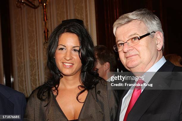 Minu Barati-Fischer With Husband Joschka Fischer at Finale Of Time Magazine Good cooking competition from Austria at the Ritz Carlton in Berlin