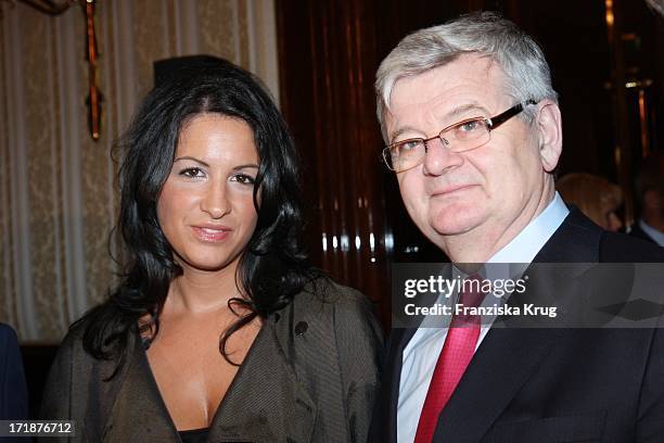 Minu Barati-Fischer With Husband Joschka Fischer at Finale Of Time Magazine Good cooking competition from Austria at the Ritz Carlton in Berlin