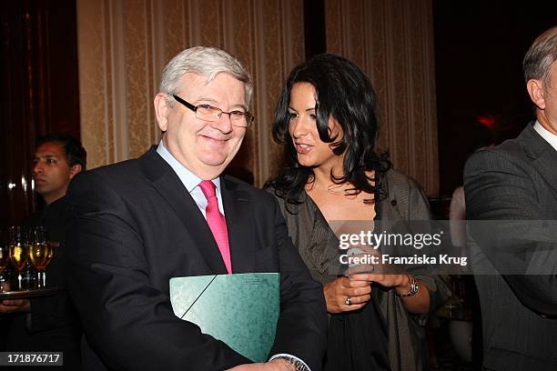 Minu Barati-Fischer With Husband Joschka Fischer at Finale Of Time Magazine Good cooking competition from Austria at the Ritz Carlton in Berlin