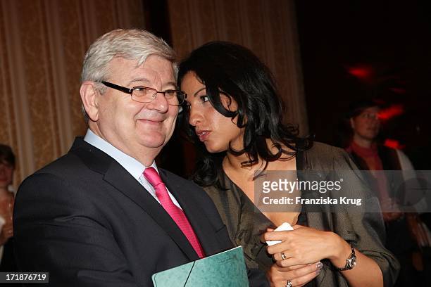 Minu Barati-Fischer With Husband Joschka Fischer at Finale Of Time Magazine Good cooking competition from Austria at the Ritz Carlton in Berlin