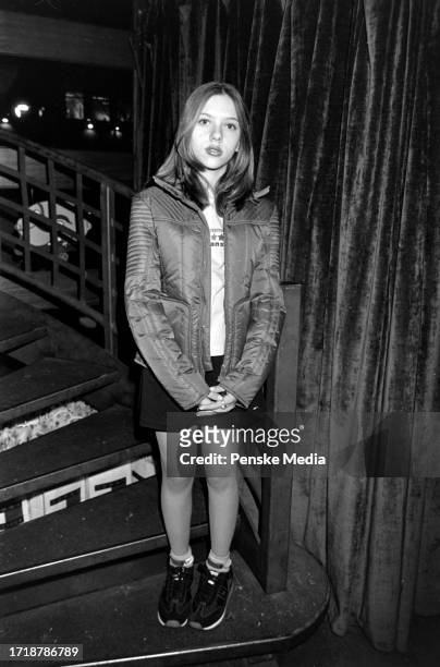 Scarlett Johansson attends a launch party for Tommy Hilfiger's new junior jeanswear line at The Lemon in New York City on January 14, 1998.
