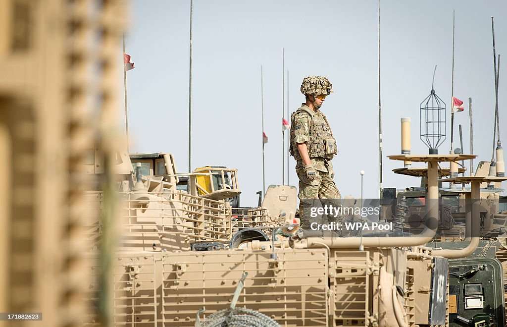 British Prime Minister David Cameron Visits Troops In Afghanistan