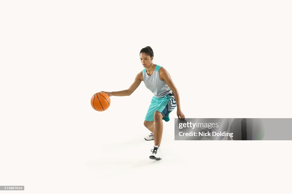 Basketball Player Dribbling 09