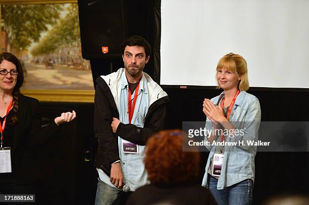 Director and co-writer Matt Creed and co-writer and lead actress Amy Grantham attend the 18th Annual Nantucket Film Festival on June 28, 2013 in...