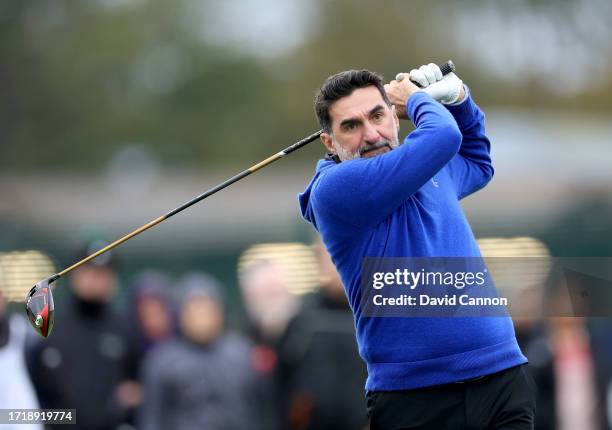 Yasir Al-Rumayyan of Saudi Arabia The Newcastle United and LIV Golf Chairman and Governor of The Public Investment Fund of Saudi Arabia plays his tee...