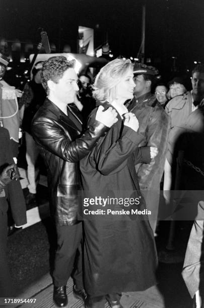 Richard Marx and Cynthia Rhodes attend the local premiere of "Anastasia" at Lincoln Center in New York City on November 9, 1997.