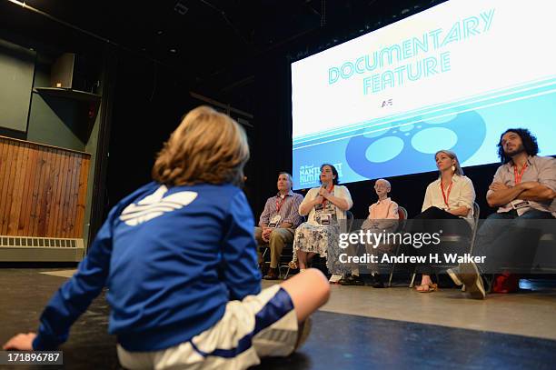 Scott Berns, Leslie Gordon, Sam Berns, Andrea Nix Fine and Sean Fine attend the 18th Annual Nantucket Film Festival on June 29, 2013 in Nantucket,...