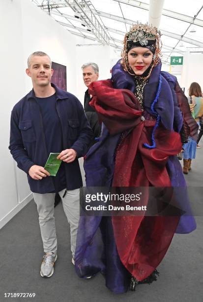 Russell Tovey and Daniel Lismore attend a VIP Preview of the Frieze Art Fair 2023 in Regents Park on October 11, 2023 in London, England.