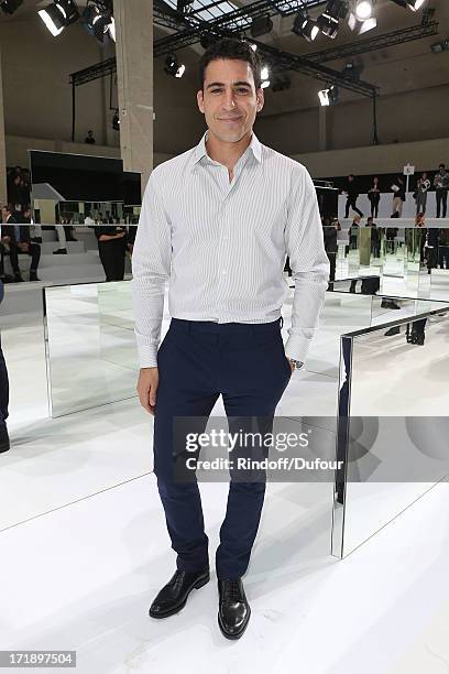 Miguel Angel Silvestre attends Dior Homme Menswear Spring/Summer 2014 show as part of Paris Fashion Week on June 29, 2013 in Paris, France.