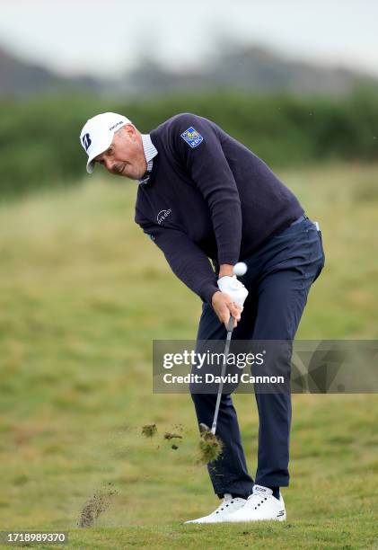 Matt Kuchar of The United States plays his second shot on the second hole during the first round of the Alfred Dunhill Links Championship on the...