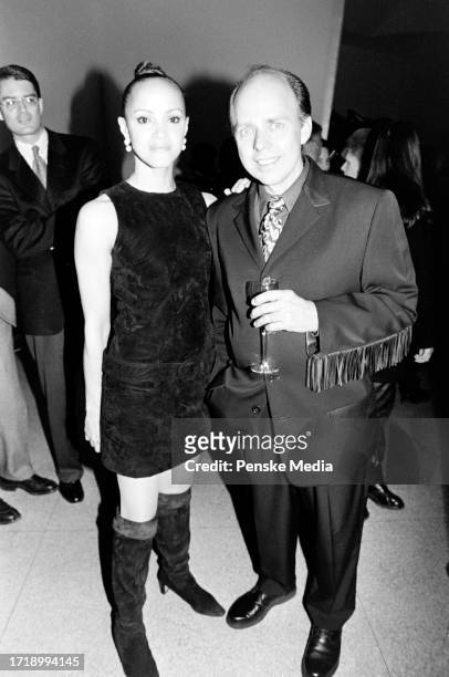 Caridad Rivera and guests attend a party, celebrating a retrospective of Robert Rauschenberg's artwork, at the Guggenheim Museum in New York City on...