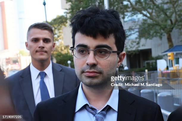 Former FTX developer Adam Yedidia leaves after testifying during the trial of former FTX CEO Sam Bankman-Fried at Manhattan Federal Court on October...