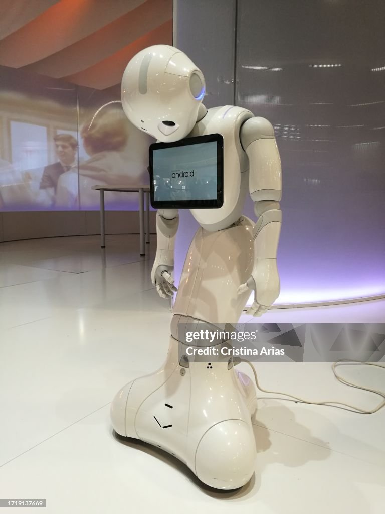 Peper Robots Pepper robot at Fitur on January 22, 2023 in Madrid , Spain. News Photo ...