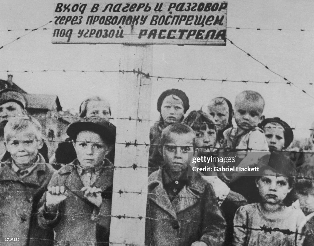 Orphaned Russian Children In Concentration Camp, c. 1942.