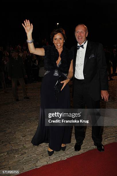 Christiane Harderthauer Und Ehemann Beim Empfang Der Staatskanzlei Anlässlich Der Eröffnung Der Bayreuther Festspiele 2011