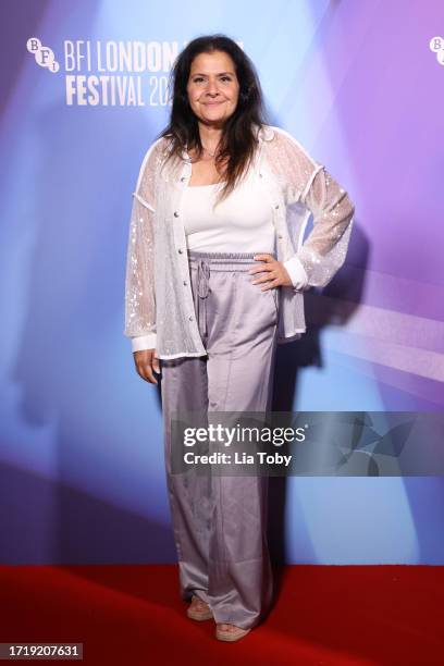 Nina Wadia attends the BFI Film Festival Screening of "Bonus Track" at Premiere Vue Leicester Square on October 05, 2023 in London, England. "Bonus...