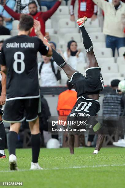 Vincent Aboubakar of Besiktas in action with FC Lugano during the UEFA Europa Conference League 2023/24 Group D Besiktas JK and FC Lugano on October...