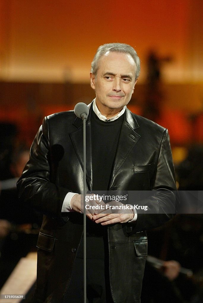 Jose Carreras Bei Der Generalprobe Zur Ard Benefiz Sendung "Jose Carreras Gala 2003"