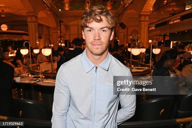 Will Poulter attends Harrods Iconic Dining Hall relaunch hosted by Stanley Tucci on October 5, 2023 in London, England.