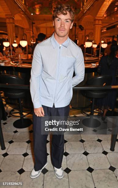 Will Poulter attends Harrods Iconic Dining Hall relaunch hosted by Stanley Tucci on October 5, 2023 in London, England.