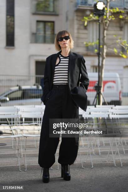 Anya Ziourova attends the Stella McCartney in Womenswear Spring/Summer 2024 show as part of Paris Fashion Week on October 02, 2023 in Paris, France.