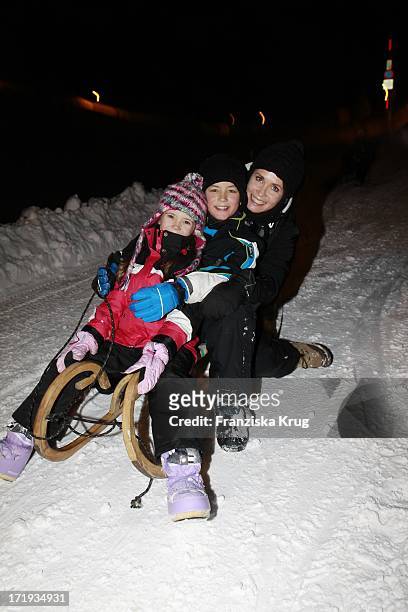 Anja Kling Mit Sohn Tano Und Tochter Alea Beim Tirol Cross Mountain 2011 In Kühtai