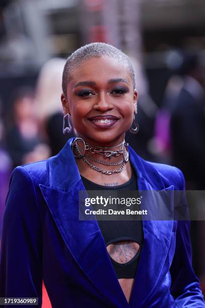 Aahkilah Cornelius attends the Headline Gala screening of "The Book Of Clarence" during the 67th BFI London Film Festival at The Royal Festival Hall...